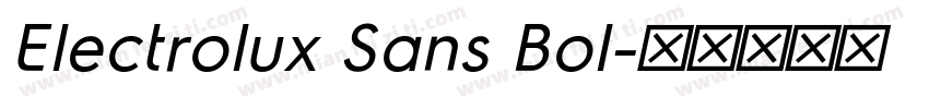 Electrolux Sans Bol字体转换